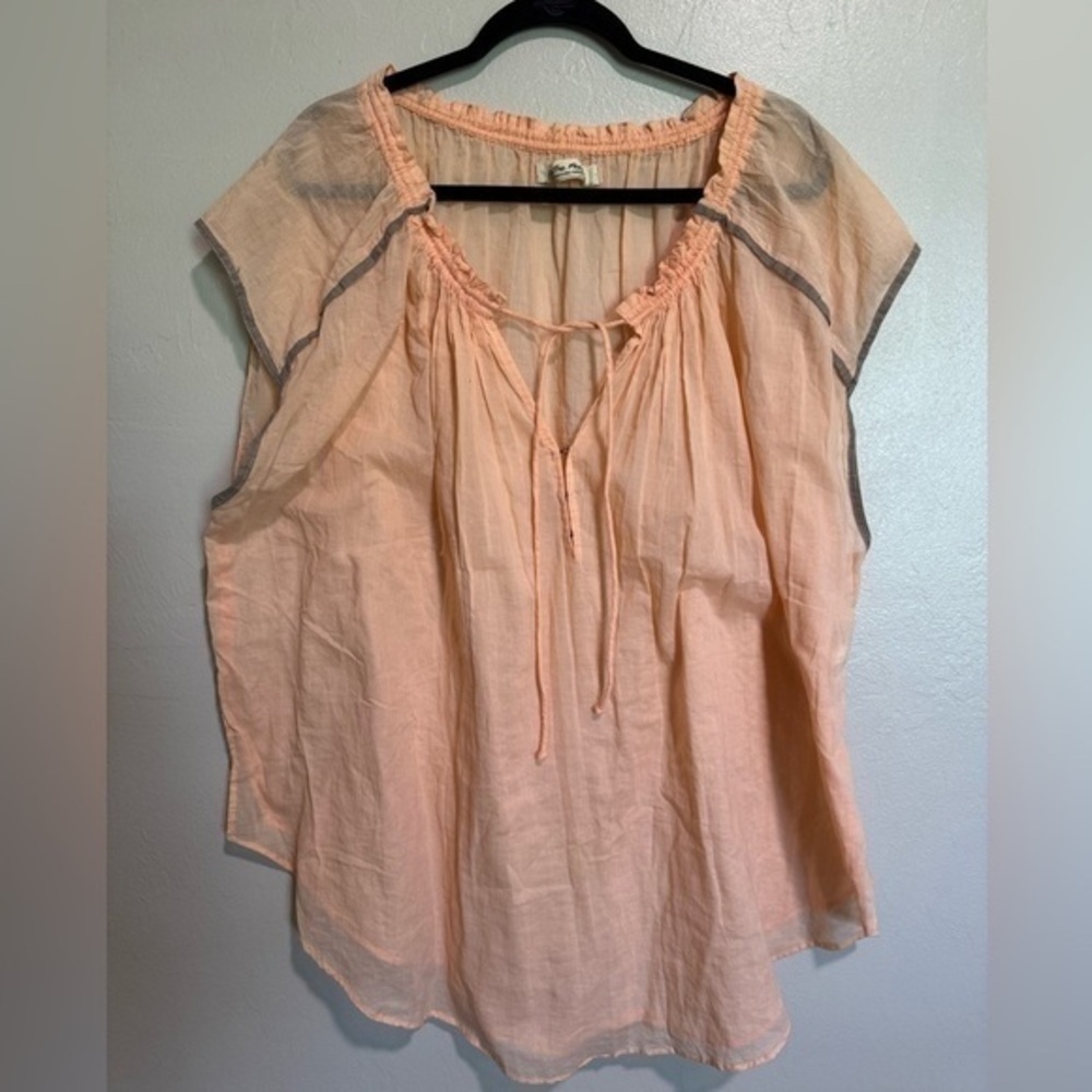 Free People We The Free Beach Day Tunic Tee Peach S
